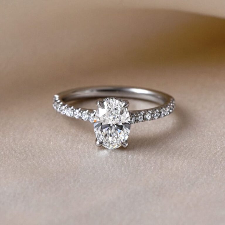 oval 3 carat diamond ring